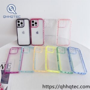 clear transparent 3 in 1 case color frame
