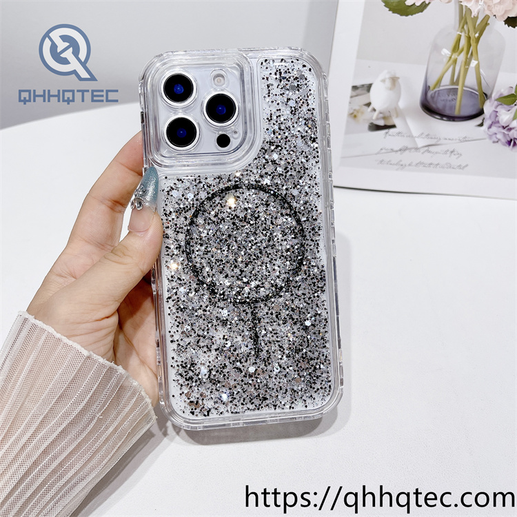 full sequins 3 in 1 magnetic 360 case