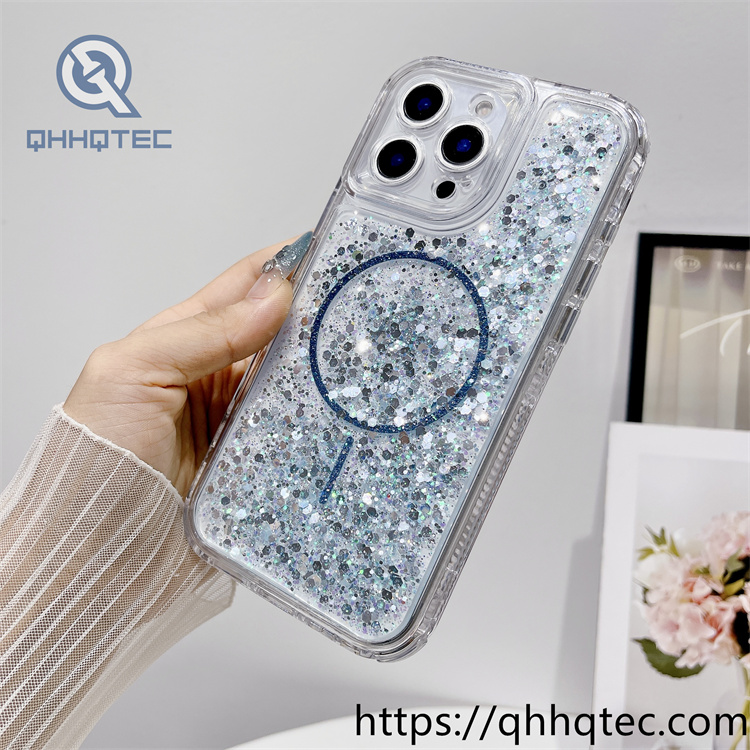 full sequins 3 in 1 magnetic 360 case