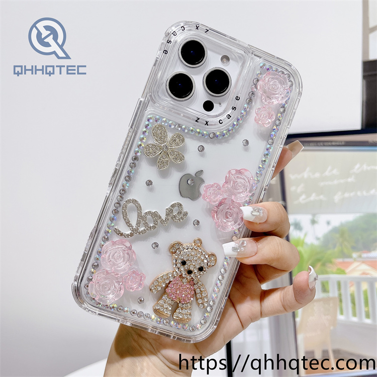 love doll diamonds 3 in 1 transparent case