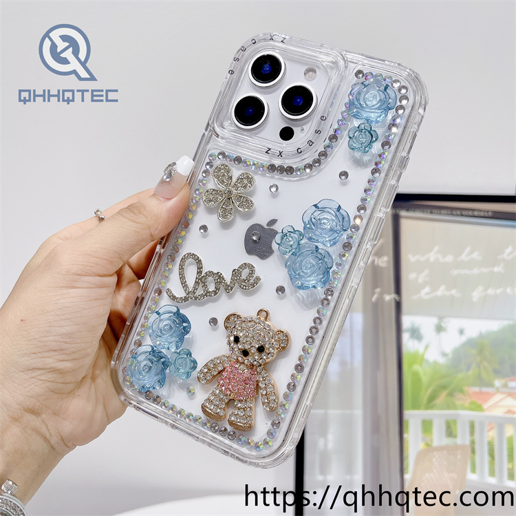 love doll diamonds 3 in 1 transparent case