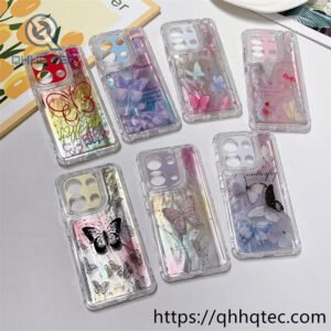 laser flim 4 in 1 butterfly phone case
