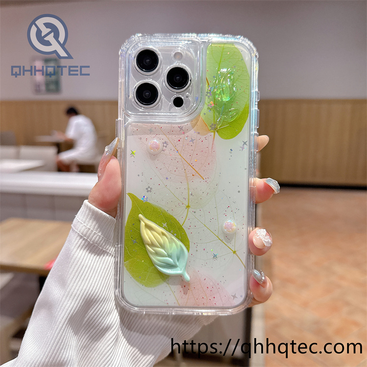 flowers butterfly phone 3 in 1 case with decoration