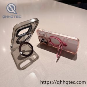 magnetic wireless charging case with popsocket camera