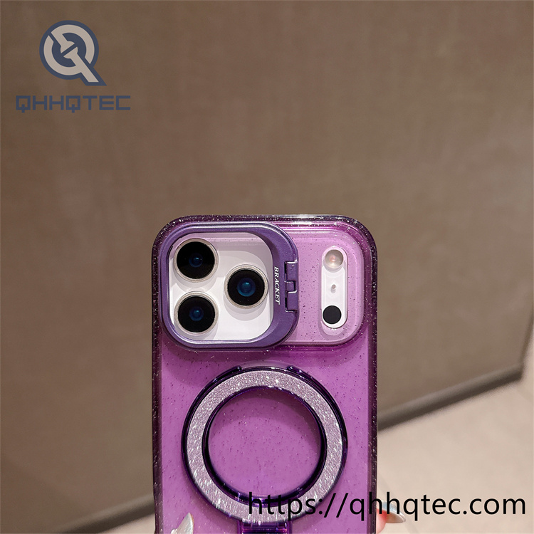 magnetic wireless charging case with popsocket camera