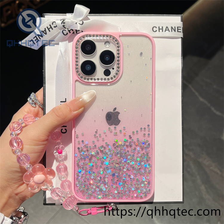half sequins gradient diamonds camera case