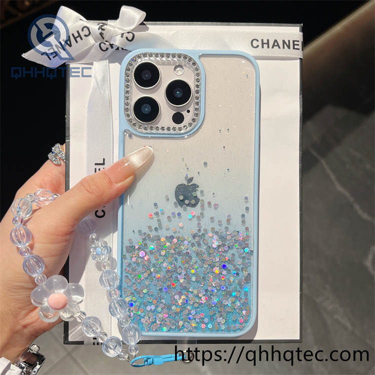 half sequins gradient diamonds camera case