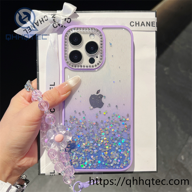 half sequins gradient diamonds camera case