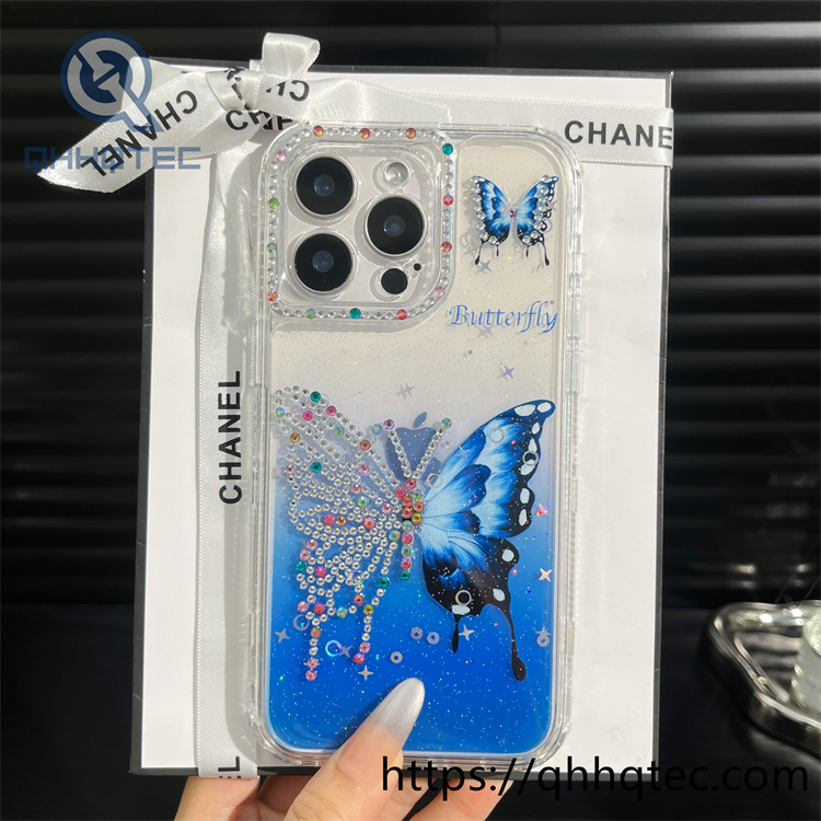 gradient butterfly 3 in 1 diamonds case