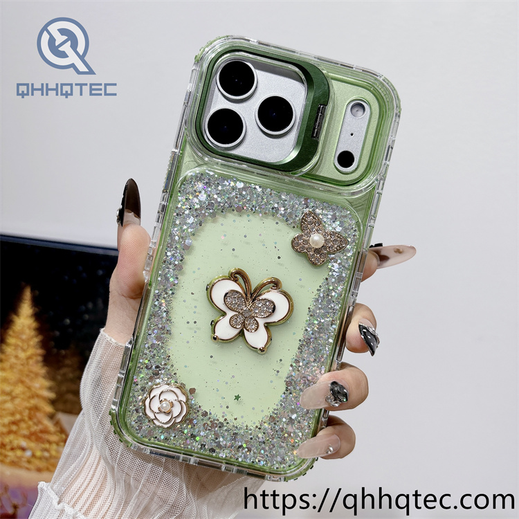 surrounded sequins butterfly 3 in 1 pop case
