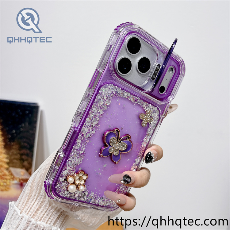 surrounded sequins butterfly 3 in 1 pop case