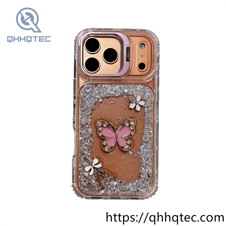 surrounded sequins butterfly 3 in 1 pop case