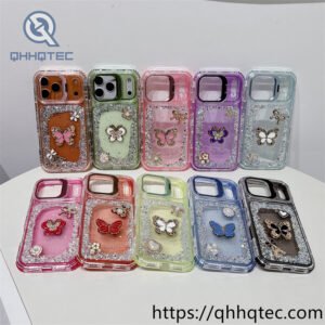 surrounded sequins butterfly 3 in 1 pop case