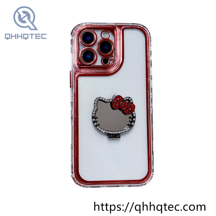 kitty mirror transparent 3 in 1 case