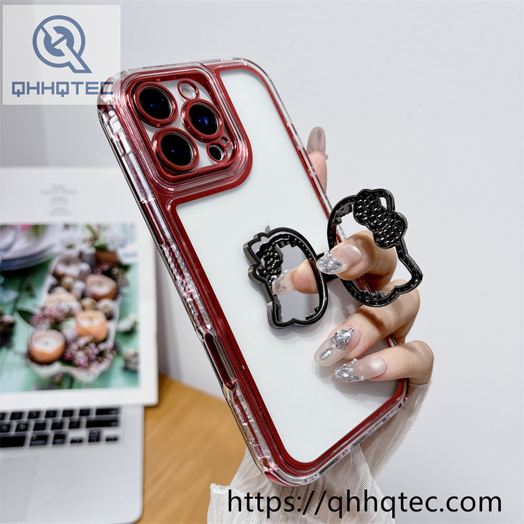 kitty mirror transparent 3 in 1 case