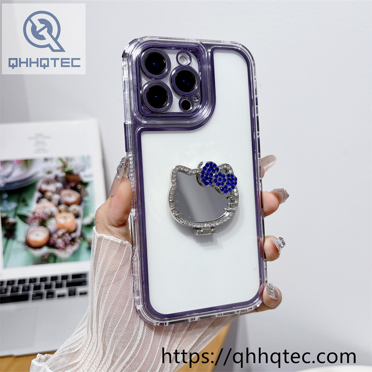 kitty mirror transparent 3 in 1 case
