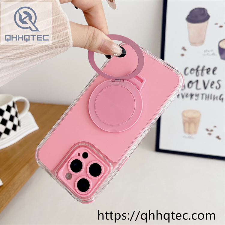 rotating magnetic solid color 3 in 1 case