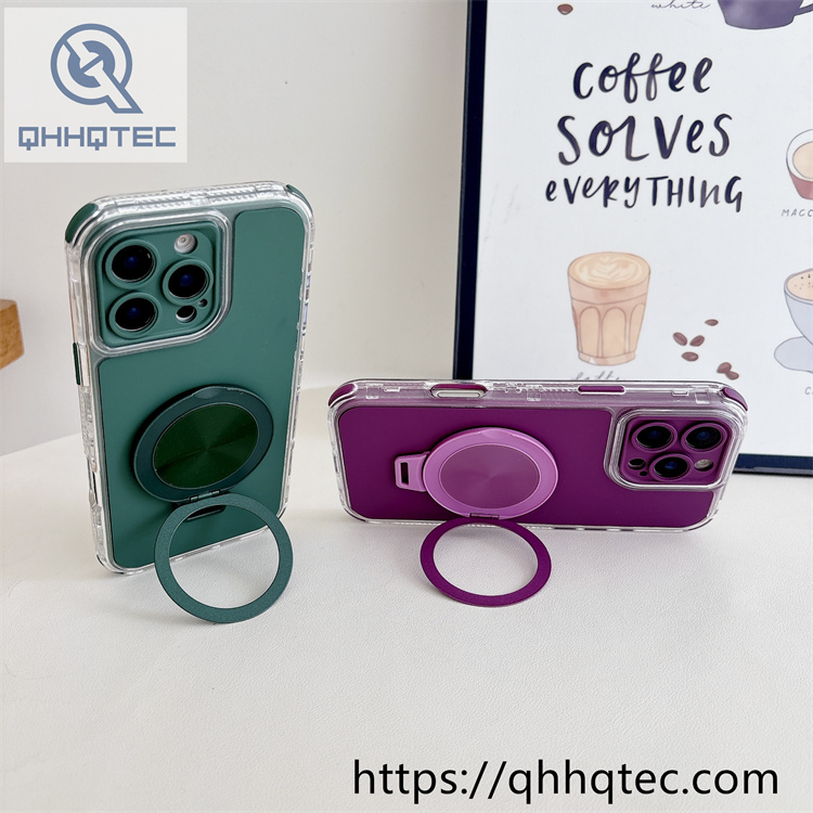 rotating magnetic solid color 3 in 1 case