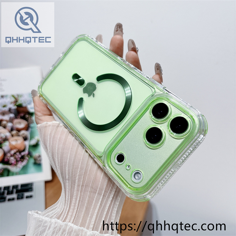 iphone17 colorful 3 in 1 magnetic clear case