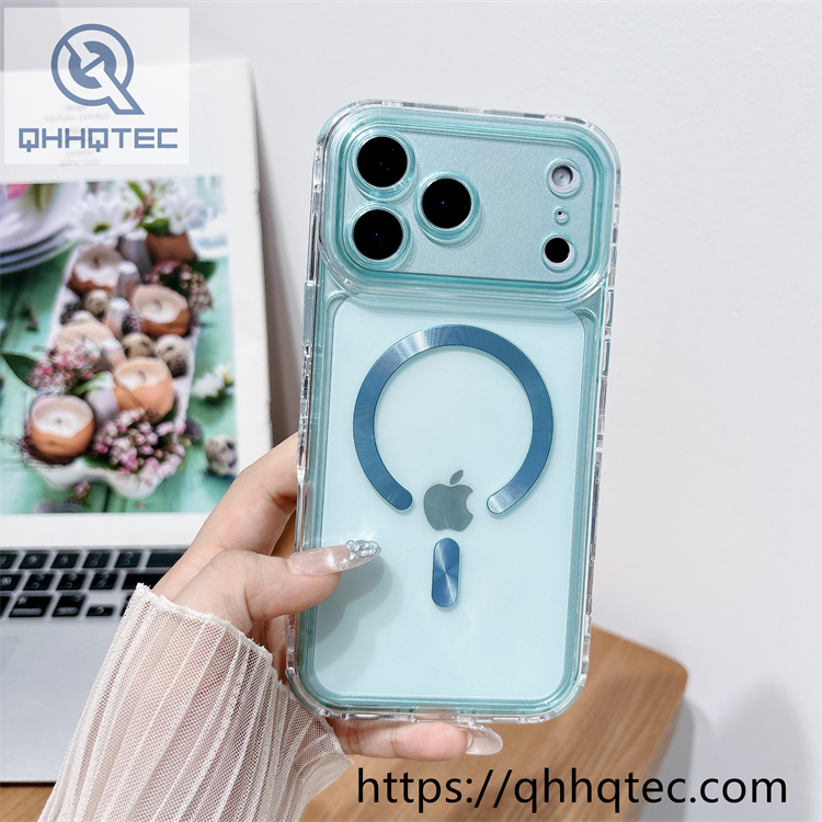 iphone17 colorful 3 in 1 magnetic clear case