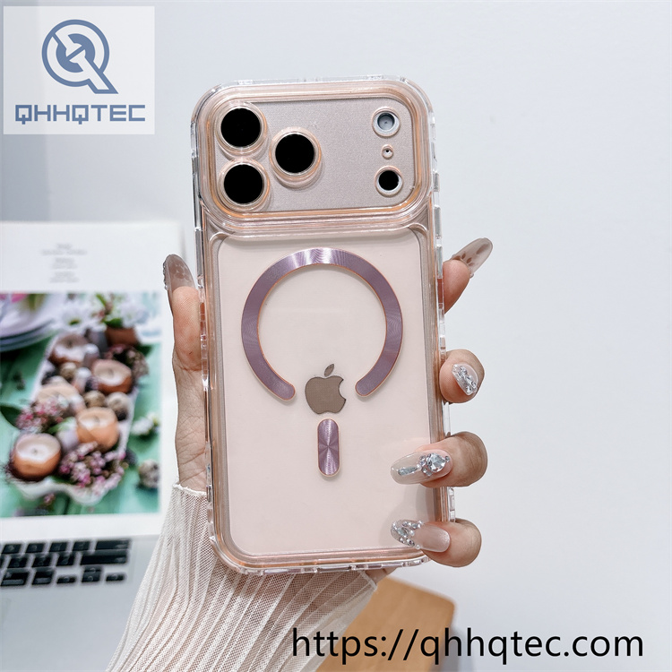 iphone17 colorful 3 in 1 magnetic clear case