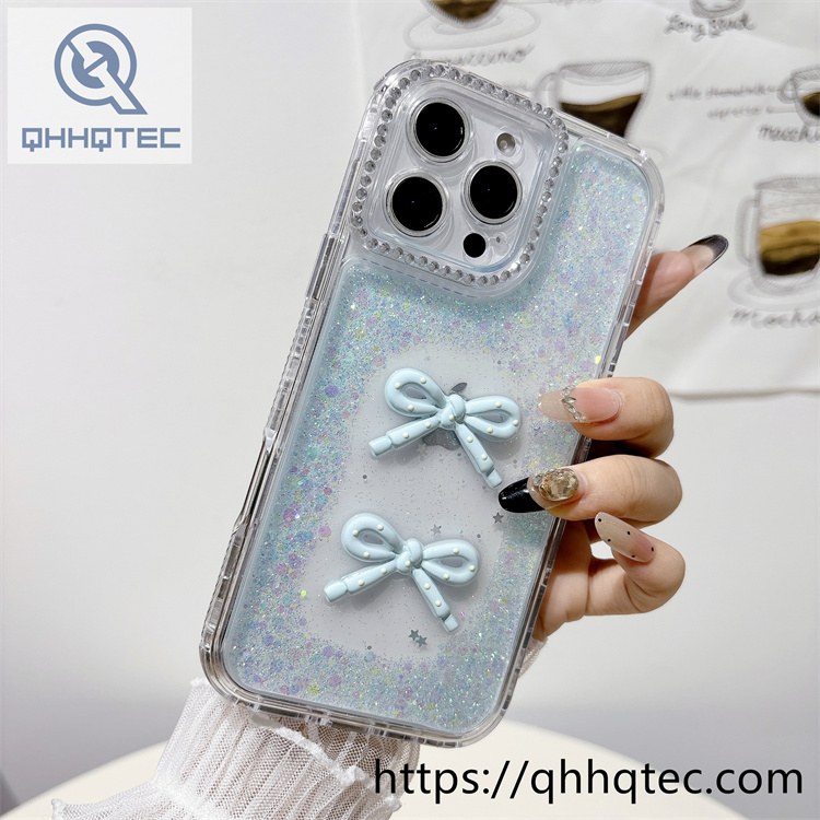 tie glitter dripping 3 in 1 color case
