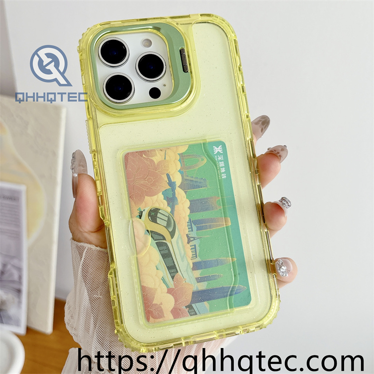 glitter clear 3 in 1 card bag case