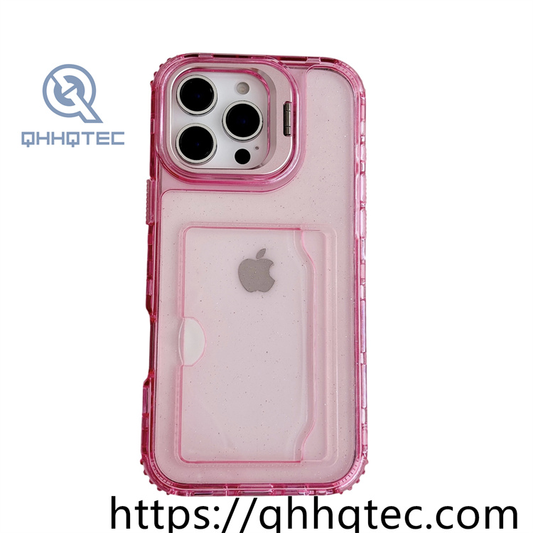 glitter clear 3 in 1 card bag case