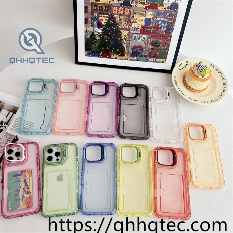 glitter clear 3 in 1 card bag case