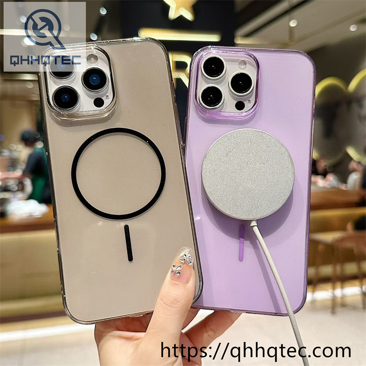 bright glitter magsafe clear case