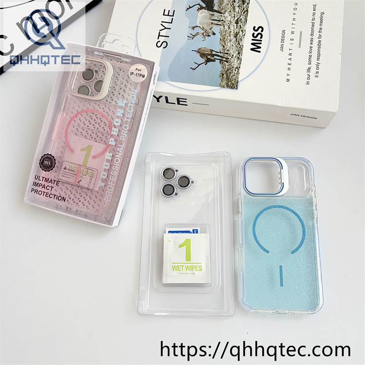 stand glitter clear magsafe case