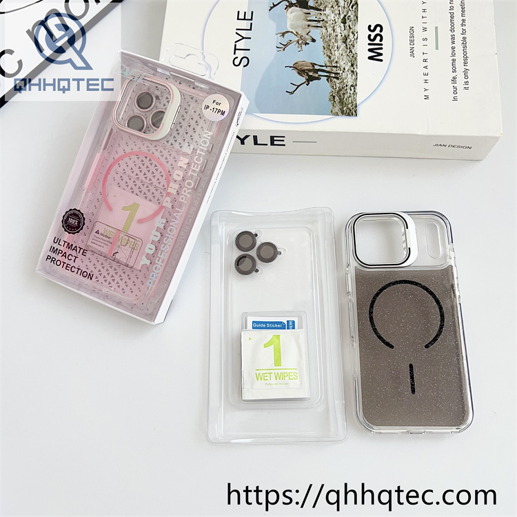 stand glitter clear magsafe case