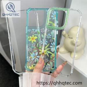glitter flower 3 in 1 space case
