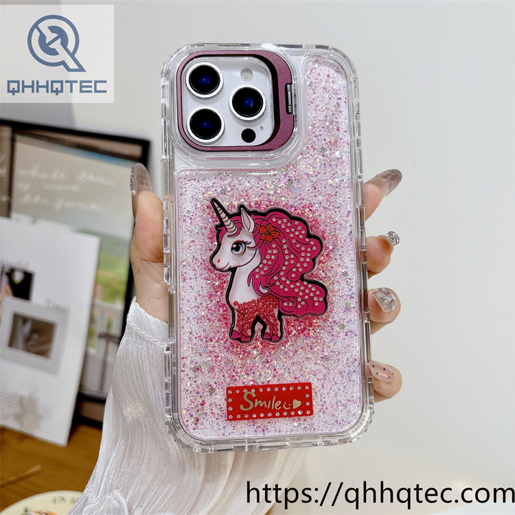 unicorn shiny 3 in 1 case holder