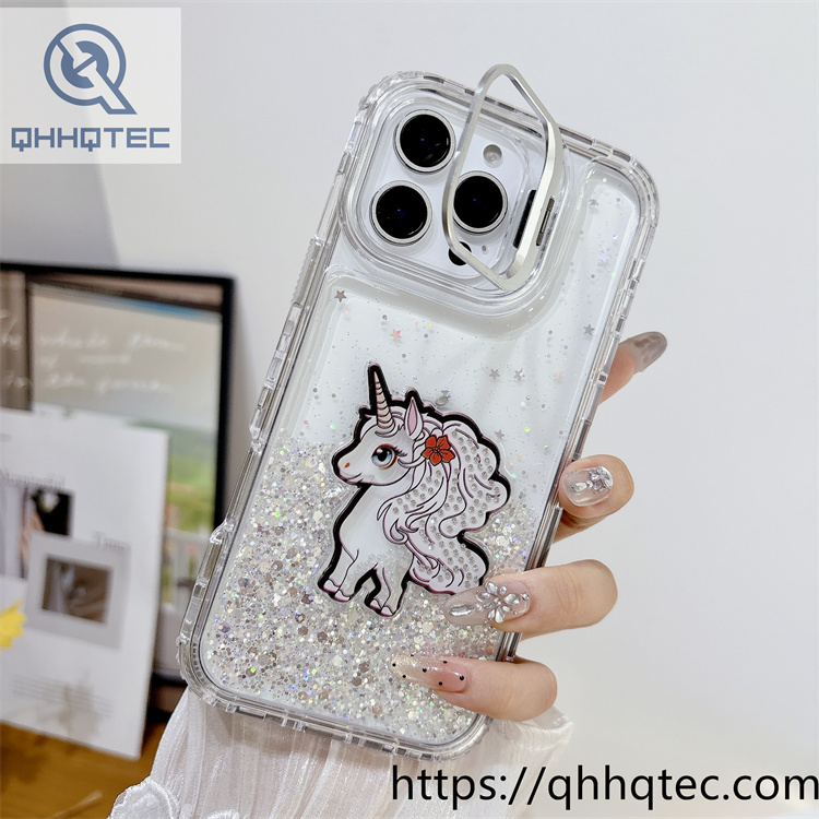 unicorn shiny 3 in 1 case holder