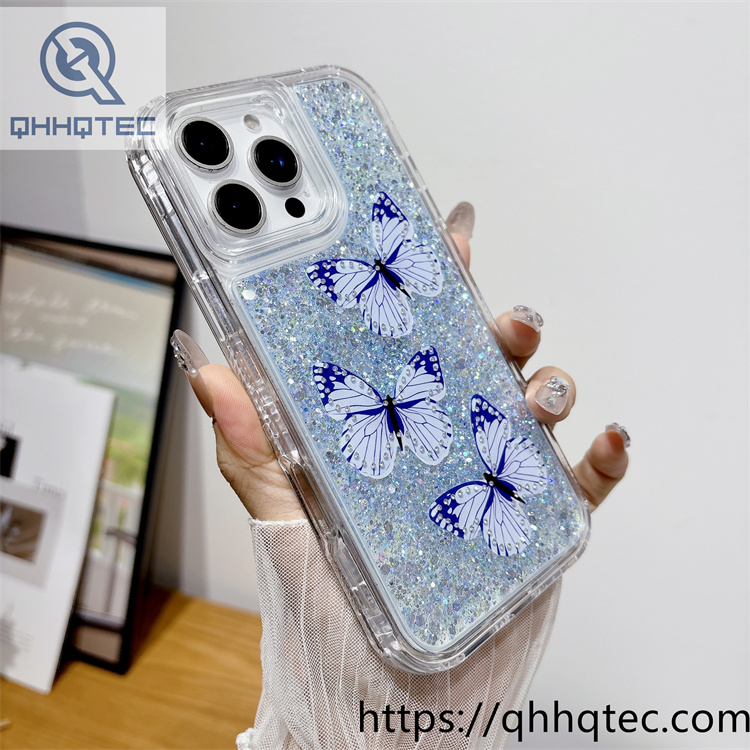 three simulated butterfly 3 in 1 case