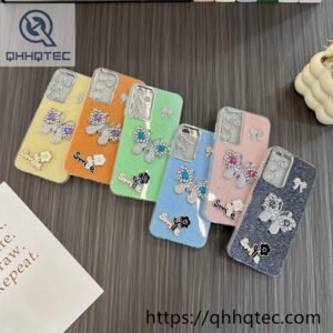 glitter butterfly smile dripping case