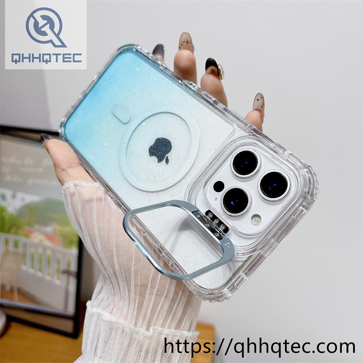 color gradient 3 in 1 glitter case