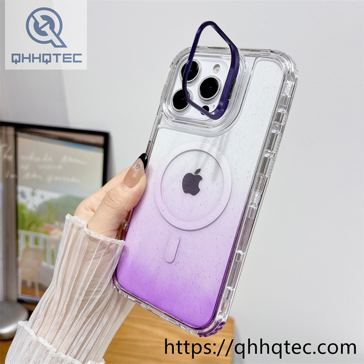 color gradient 3 in 1 glitter case