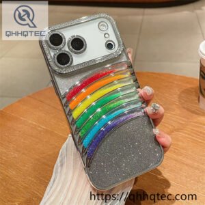 full glitter rainbow diamond case