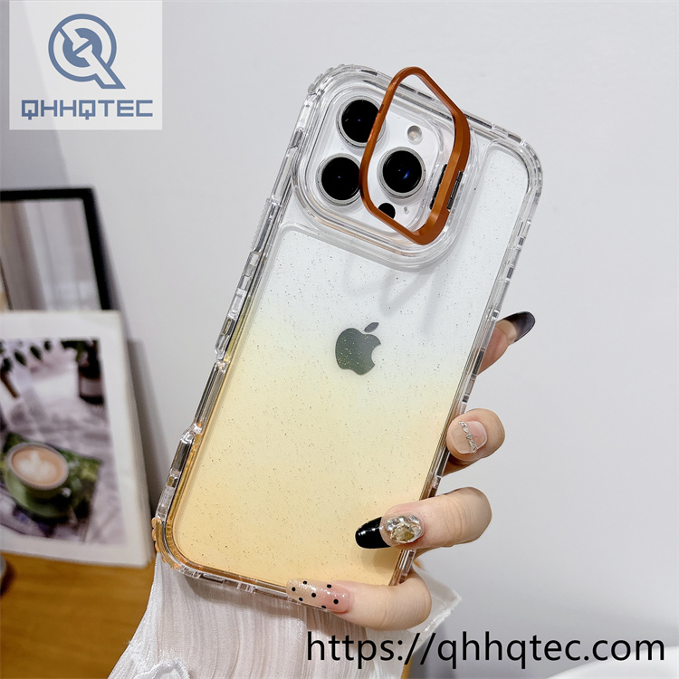 color gradient 3 in 1 glitter case