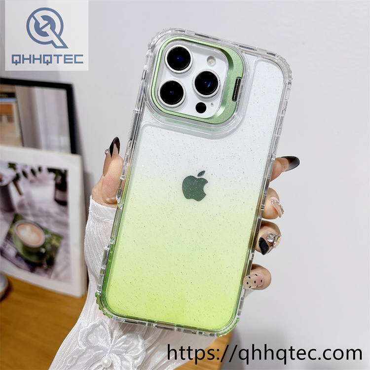 color gradient 3 in 1 glitter case