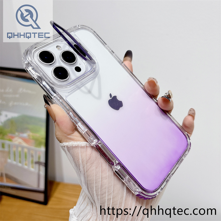 color gradient 3 in 1 glitter case