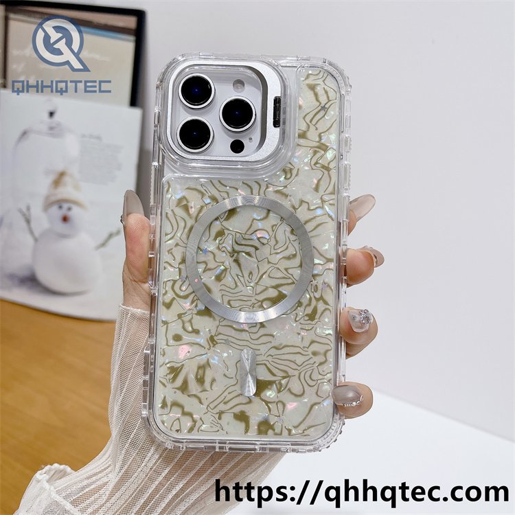 rippling amber magsafe 3 in 1 stand case