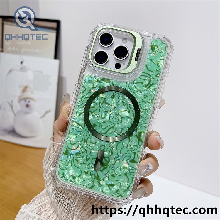 rippling amber magsafe 3 in 1 stand case