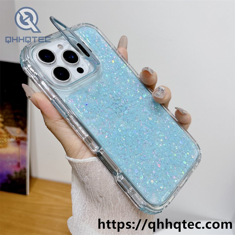 full sequin 3 in 1 metal bracket case