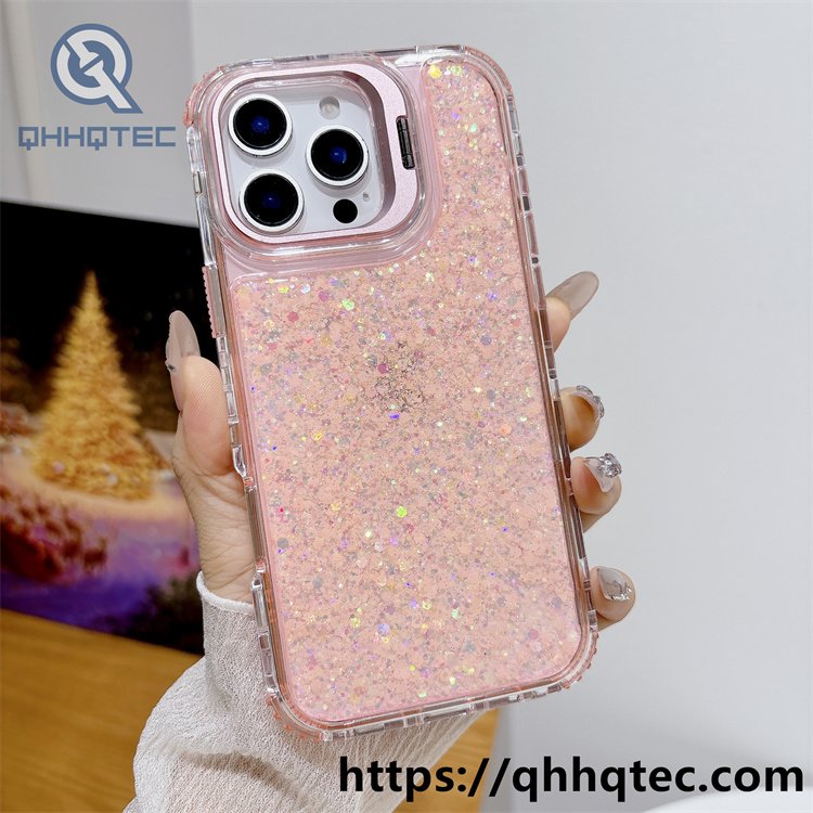full sequin 3 in 1 metal bracket case
