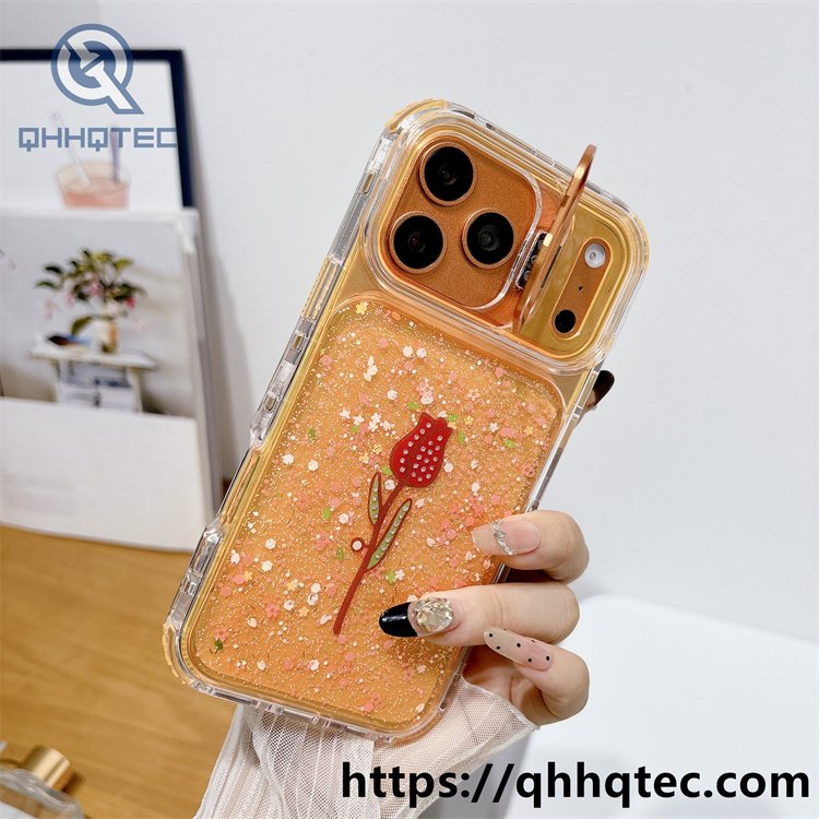 rose gliitter 3 in 1 metal bracket case