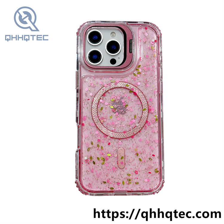 glitter leave 3 in 1 metal bracket case