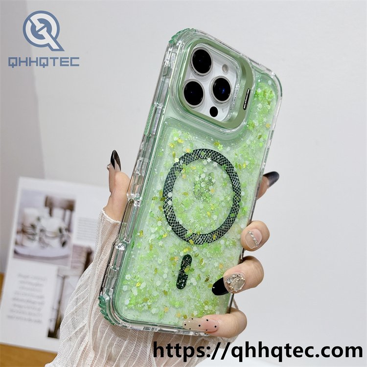 glitter leave 3 in 1 metal bracket case